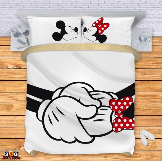 Ágynemű szett Mickey and Minnie kiss