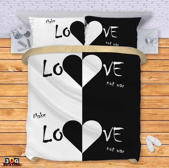 Ágynemű szett Make love, not war