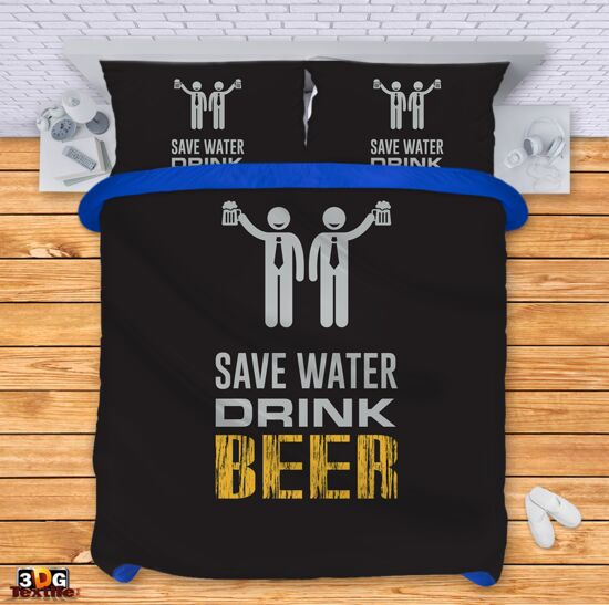 Ágynemű szett Save water Drink beer 2