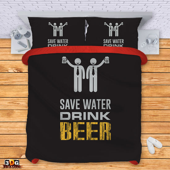 Ágynemű szett Save water Drink beer 2