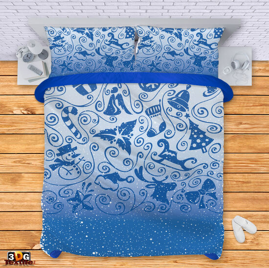 Ágynemű szett Christmas in Blue