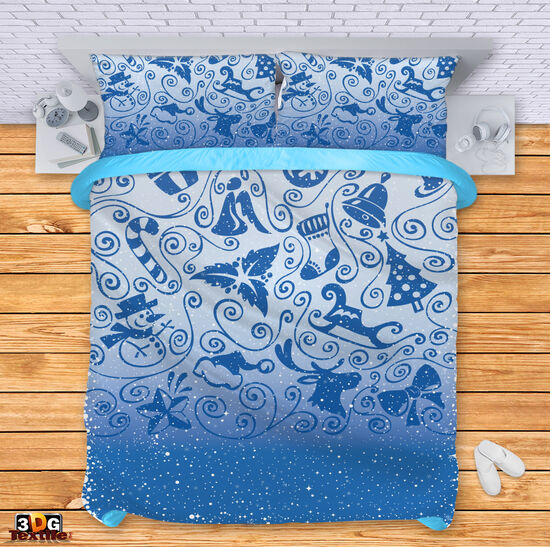 Ágynemű szett Christmas in Blue