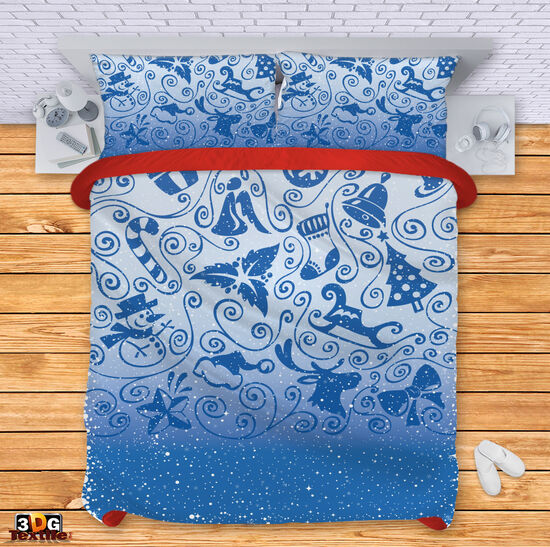 Ágynemű szett Christmas in Blue