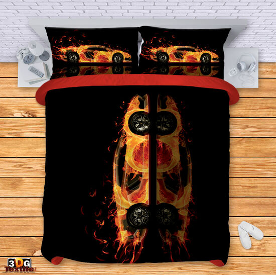 Ágynemű szett Lamborghini in flames