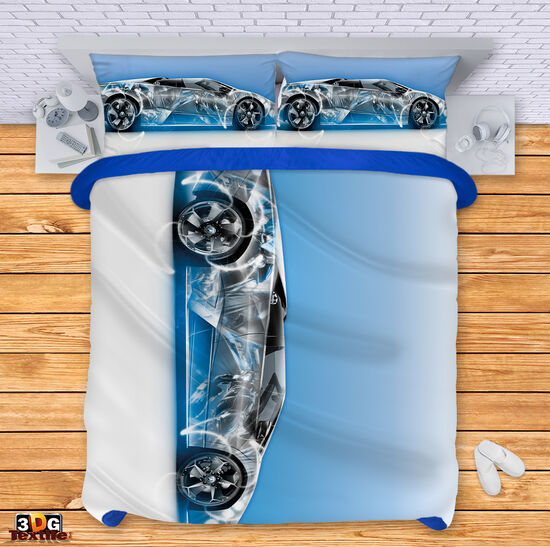 Ágynemű szett Blue Lamborghini