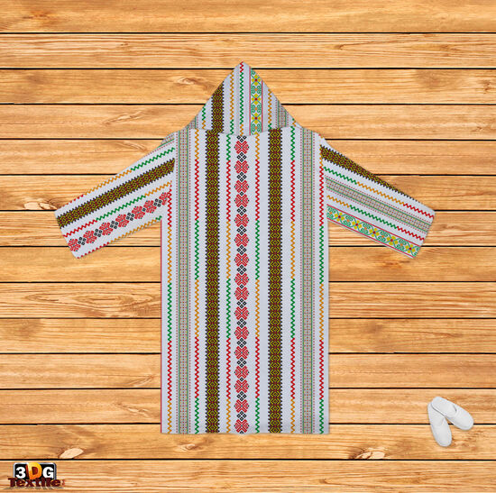Fürdőköpeny Romanian traditional motif 2