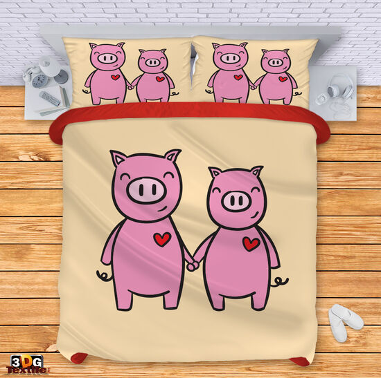 Ágynemű szett Pig Love