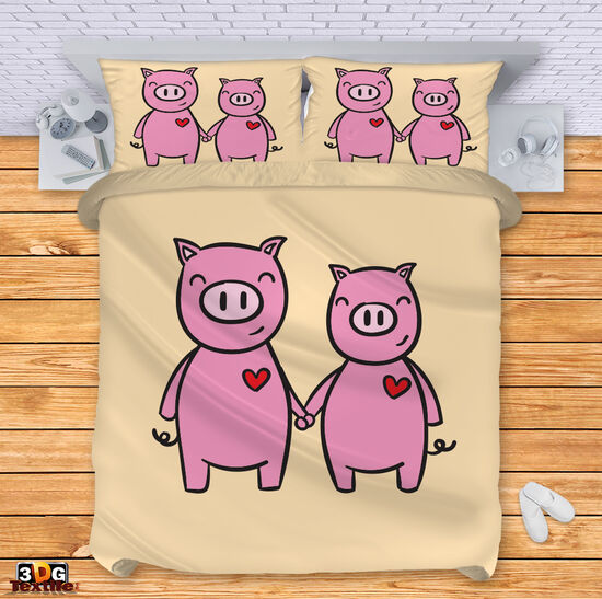 Ágynemű szett Pig Love