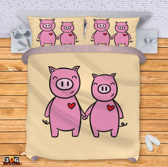 Ágynemű szett Pig Love