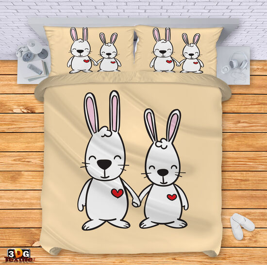 Ágynemű szett Rabbit love