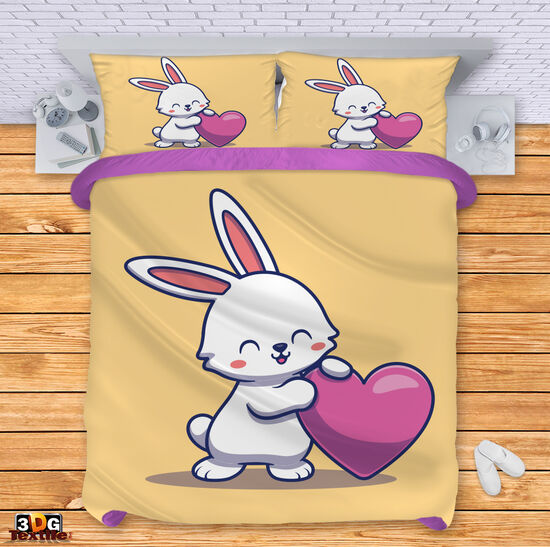 Ágynemű szett Rabbit heart