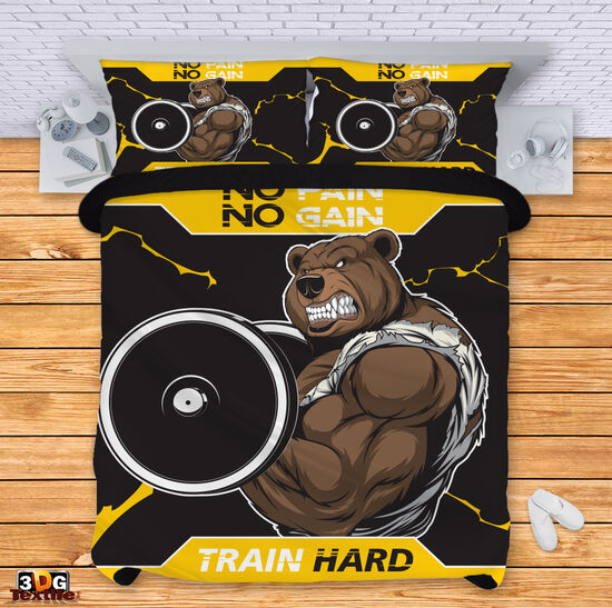 Ágynemű szett No pain no gain Bear