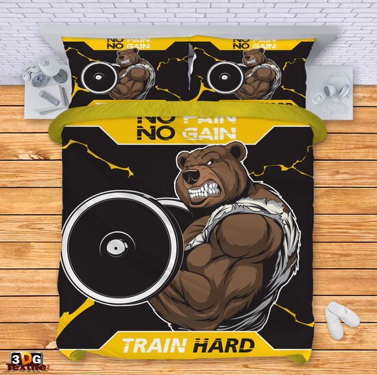 Ágynemű szett No pain no gain Bear