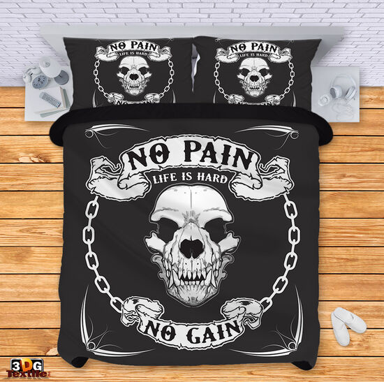 Ágynemű szett No pain no gain scull