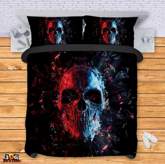 Ágynemű szett Red blue scull