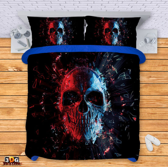 Ágynemű szett Red blue scull