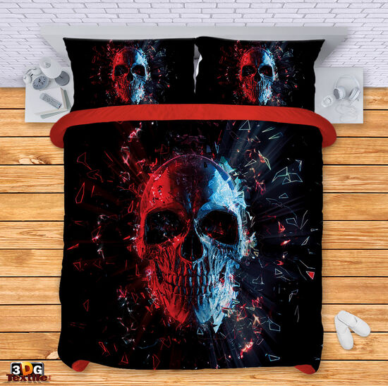 Ágynemű szett Red blue scull