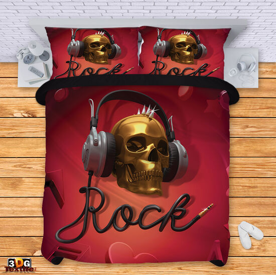 Ágynemű szett Rock skull