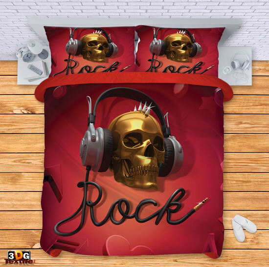 Ágynemű szett Rock skull