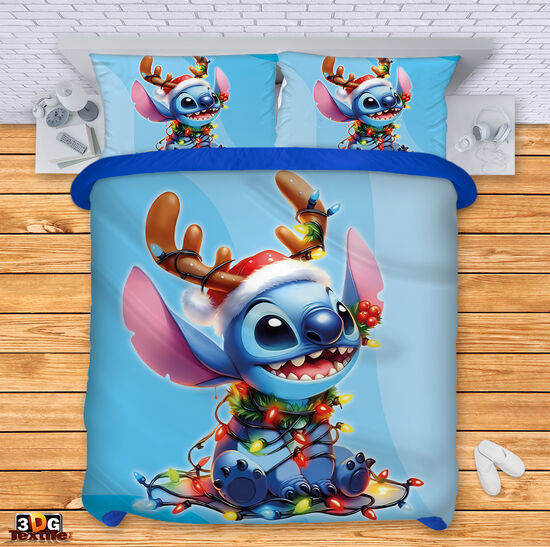 Ágynemű szett Stitch Christmas blue