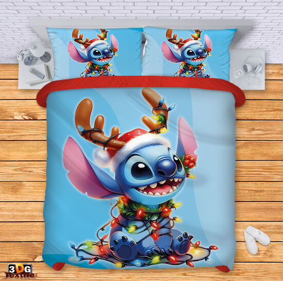 Ágynemű szett Stitch Christmas blue