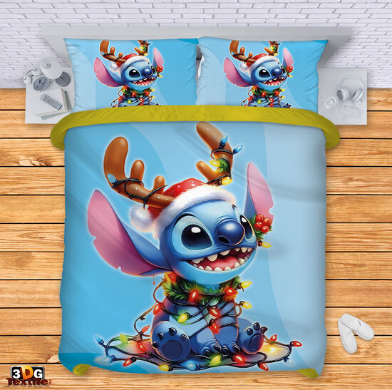Ágynemű szett Stitch Christmas blue