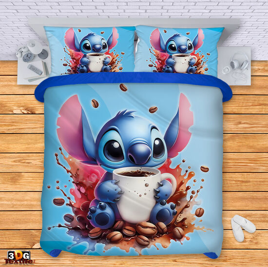 Ágynemű szett Stitch Coffee blue