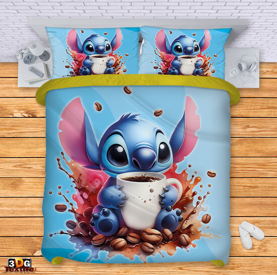 Ágynemű szett Stitch Coffee blue