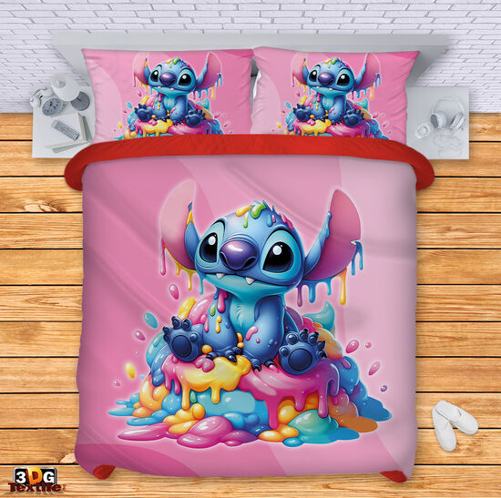 Ágynemű szett Stitch Ice cream pink