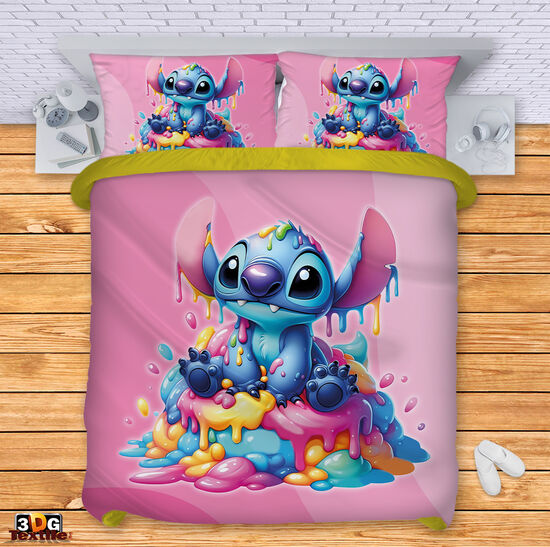 Ágynemű szett Stitch Ice cream pink