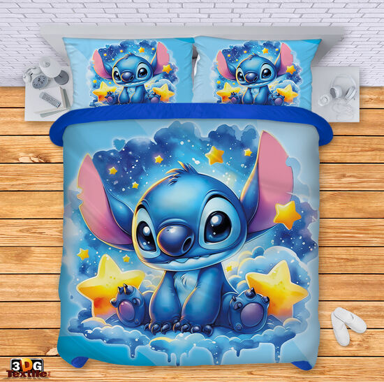 Ágynemű szett Stitch Night blue