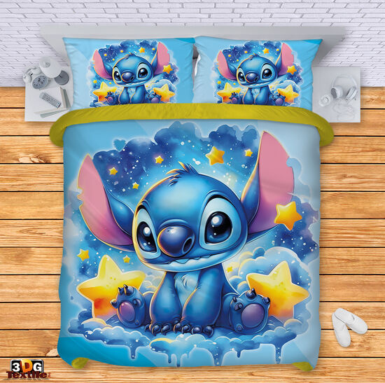 Ágynemű szett Stitch Night blue