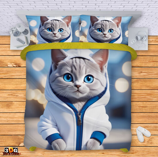 Ágynemű szett Cute cat AI