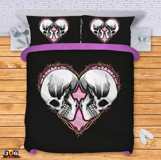 Ágynemű szett Skull - heart
