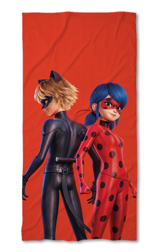 Strandtörölköző Miraculous: Tales of Ladybug & Cat