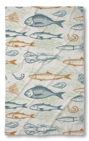 Strandtörölköző Fishes Beige