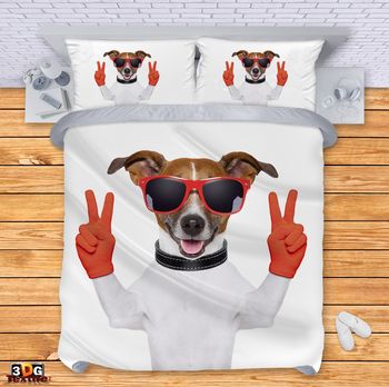 Ágynemű szett Dog with Glasses