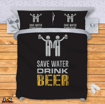 Ágynemű szett Save water Drink beer 2