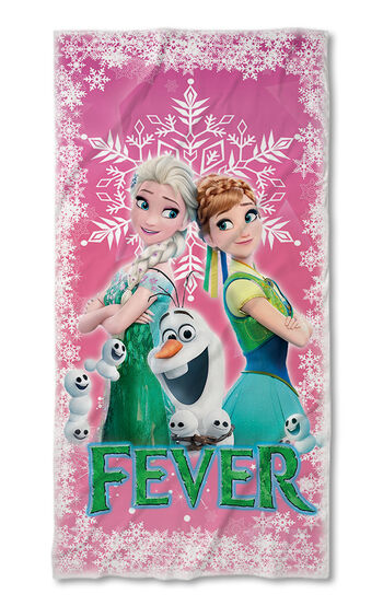 Strandtörölköző Frozen Fever pink