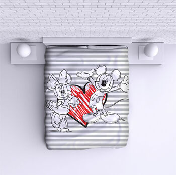 Ágytakaró Mickey and Minnie Heart
