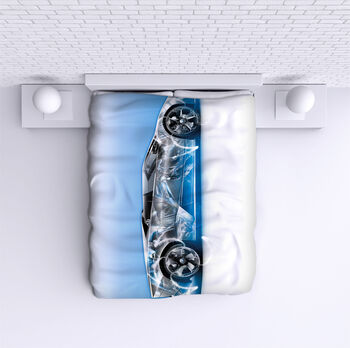 Ágytakaró Blue Lamborghini