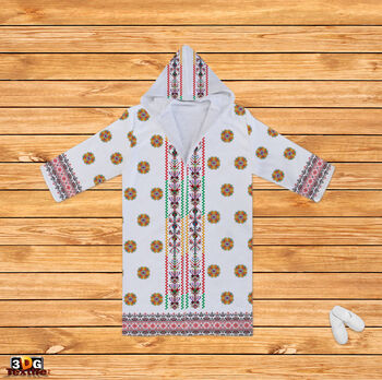Fürdőköpeny Romanian traditional motif