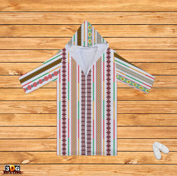 Fürdőköpeny Romanian traditional motif 2