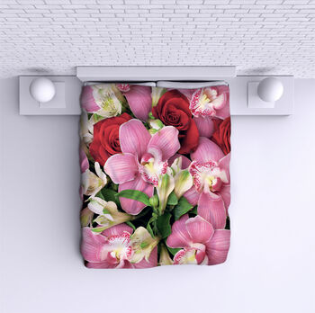 Ágytakaró Roses and orchids