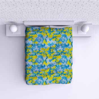 Ágytakaró Blue-yellow camouflage