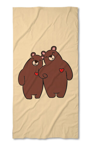 Strandtörölköző Bear love