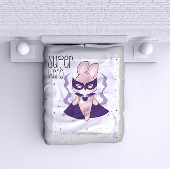 Ágytakaró Super hero rabbit