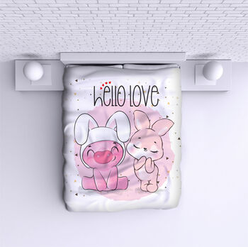 Ágytakaró Bunny and piggy