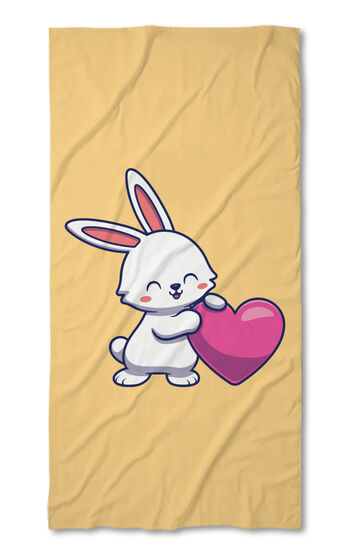 Strandtörölköző Rabbit heart