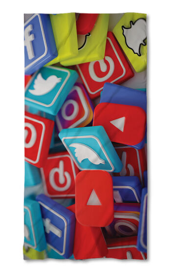 Strandtörölköző Social media